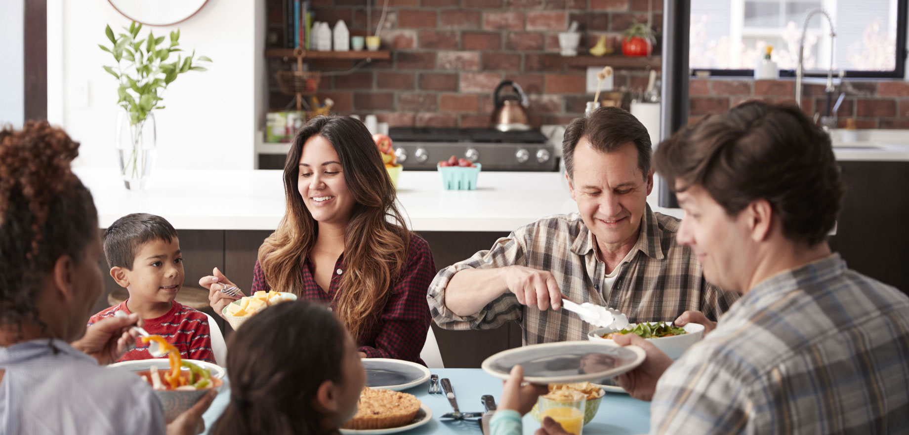 Family Eating Meal Together